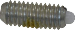 Vlier - 10-32, 0.468" Thread Length, 0.065" Plunger Projection, Steel Threaded Spring Plunger - 0.093" Max Plunger Diam, 0.468" Plunger Length, 0.75 Lb Init End Force, 2.5 Lb Final End Force - A1 Tooling