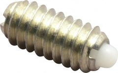 Vlier - 1/4-20, 17/32" Thread Length, 0.078" Plunger Projection, Steel Threaded Spring Plunger - 0.119" Max Plunger Diam, 0.531" Plunger Length, 3 Lb Init End Force, 10.5 Lb Final End Force - A1 Tooling