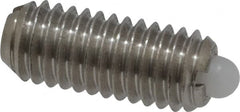 Vlier - 10-32, 0.468" Thread Length, 0.065" Plunger Projection, Stainless Steel Threaded Spring Plunger - A1 Tooling