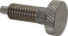 Vlier - 3/8-16, 3/4" Thread Length, 0.185 to 0.186" Max Plunger Diam, 0.5 Lb Init to 3 Lb Final End Force, Locking Knob Handle Plunger - Knurled Knob, 0.97" Length Under Head/Shoulder, 0.22" Plunger Projection - A1 Tooling