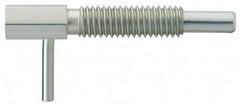 Gibraltar - M12x1.75, 1.11" Thread Length, 7mm Plunger Diam, 4.5 N Init to 22.3 N Final End Force, Steel Locking L Handle Plunger - 54mm Body Length, 32mm Length Under Head, Locking Element, 19mm Plunger Projection - A1 Tooling