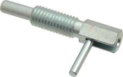 Vlier - 1/2-13, 1.1" Thread Length, 0.31" Plunger Diam, 1 Lb Init to 5 Lb Final End Force, Steel Locking L Handle Plunger - 2.11" Body Length, 1-1/4" Length Under Head, 3/4" Plunger Projection - A1 Tooling