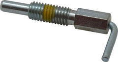 Vlier - 1/2-13, 1.1" Thread Length, 0.31" Plunger Diam, 1 Lb Init to 5 Lb Final End Force, Steel L Handle Plunger - 2.11" Body Length, 1-1/4" Length Under Head, Locking Element, 3/4" Plunger Projection - A1 Tooling