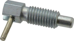 Vlier - 5/8-11, 1.07" Thread Length, 0.38" Plunger Diam, 0.75 Lb Init to 2.5 Lb Final End Force, Steel Locking L Handle Plunger - 1.88" Body Length, 1-1/4" Length Under Head, 1/2" Plunger Projection - A1 Tooling