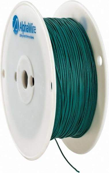 Alpha Wire - 24 AWG, 1 Strand, 305 m OAL, Tinned Copper Hook Up Wire - Green PVC Jacket, 0.052" Diam - A1 Tooling