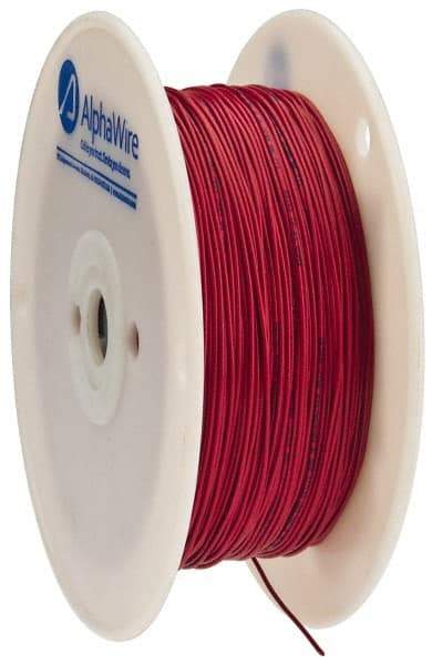 Alpha Wire - 24 AWG, 1 Strand, 305 m OAL, Tinned Copper Hook Up Wire - Red PVC Jacket, 0.052" Diam - A1 Tooling