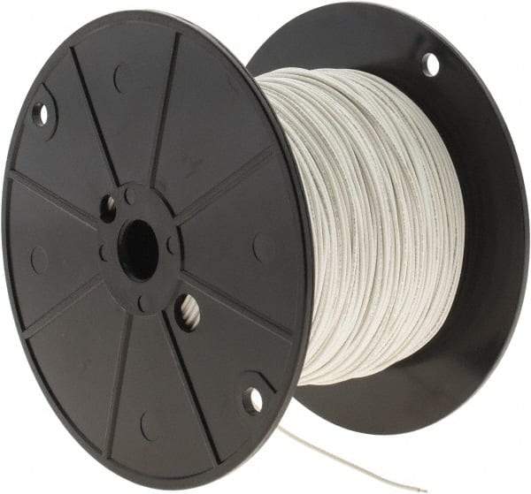 Alpha Wire - 22 AWG, 7 Strand, 305 m OAL, Tinned Copper Hook Up Wire - White PVC Jacket, 0.062" Diam - A1 Tooling