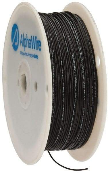 Alpha Wire - 22 AWG, 1 Strand, 305 m OAL, Tinned Copper Hook Up Wire - Black PVC Jacket, 0.057" Diam - A1 Tooling