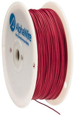 Alpha Wire - 22 AWG, 1 Strand, 305 m OAL, Tinned Copper Hook Up Wire - Red PVC Jacket, 0.057" Diam - A1 Tooling