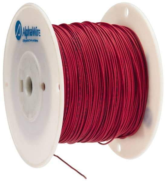 Alpha Wire - 20 AWG, 1 Strand, 305 m OAL, Tinned Copper Hook Up Wire - Red PVC Jacket, 0.064" Diam - A1 Tooling