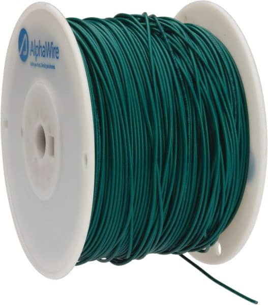 Alpha Wire - 18 AWG, 16 Strand, 305 m OAL, Tinned Copper Hook Up Wire - Green PVC Jacket, 0.079" Diam - A1 Tooling