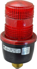 Federal Signal Corp - 120 VAC, 4X NEMA Rated, Strobe Tube, Red, Low Profile Mini Strobe Light - 65 to 95 Flashes per min, 3-1/8 Inch Diameter, 6.1 Inch High, IP66 Ingress Rating, Screw Mount - A1 Tooling