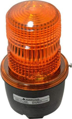 Federal Signal Corp - 120 VAC, 4X NEMA Rated, Strobe Tube, Amber, Low Profile Mini Strobe Light - 65 to 95 Flashes per min, 1/2 Inch Pipe, 3-1/8 Inch Diameter, 5.7 Inch High, IP66 Ingress Rating, Pipe Mount - A1 Tooling