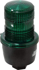 Federal Signal Corp - 120 VAC, 4X NEMA Rated, Strobe Tube, Green, Low Profile Mini Strobe Light - 65 to 95 Flashes per min, 1/2 Inch Pipe, 3-1/8 Inch Diameter, 5.7 Inch High, IP66 Ingress Rating, Pipe Mount - A1 Tooling