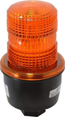 Federal Signal Corp - 12 to 48 VDC, 4X NEMA Rated, Strobe Tube, Amber, Low Profile Mini Strobe Light - 65 to 95 Flashes per min, 1/2 Inch Pipe, 3-1/8 Inch Diameter, 5.7 Inch High, IP66 Ingress Rating, Pipe Mount - A1 Tooling