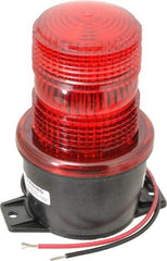 Federal Signal Corp - 12 to 48 VDC, 4X NEMA Rated, Strobe Tube, Red, Low Profile Mini Strobe Light - 65 to 95 Flashes per min, 3-1/8 Inch Diameter, 5.1 Inch High, IP66 Ingress Rating, T Mount - A1 Tooling