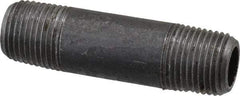 Value Collection - Schedule 40, 1/8" Diam x 1-1/2" Long Steel Black Pipe Nipple - Threaded - A1 Tooling