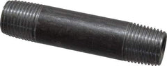 Value Collection - Schedule 40, 1/2" Diam x 3-1/2" Long Steel Black Pipe Nipple - Threaded - A1 Tooling