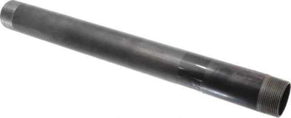 B&K Mueller - Schedule 40, 1-1/2" Diam x 18" Long Steel Black Pipe Nipple - Threaded - A1 Tooling