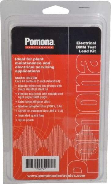 Pomona - Electrical Test Equipment Leads Set - Use with AmProbes Multimeters, Fluke Multimeters, H.P. Multimeters, Tektronix Multimeters, Wavetek Digital Multimeters - A1 Tooling