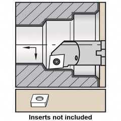 Kennametal - 16mm Min Bore Diam, 150mm OAL, 12mm Shank Diam, A-SCLC Indexable Boring Bar - CC.. Insert, Screw Holding Method - A1 Tooling