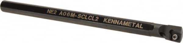 Kennametal - 12.19mm Min Bore Diam, 6" OAL, 3/8" Shank Diam, A-SCLC Indexable Boring Bar - CC.. Insert, Screw Holding Method - A1 Tooling