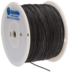 Alpha Wire - 16 AWG, 1 Strand, 305 m OAL, Tinned Copper Hook Up Wire - Black PVC Jacket, 0.083" Diam - A1 Tooling