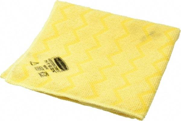 Rubbermaid - Dry Microfiber Wipes - 16" x 16" Sheet Size, Yellow - A1 Tooling