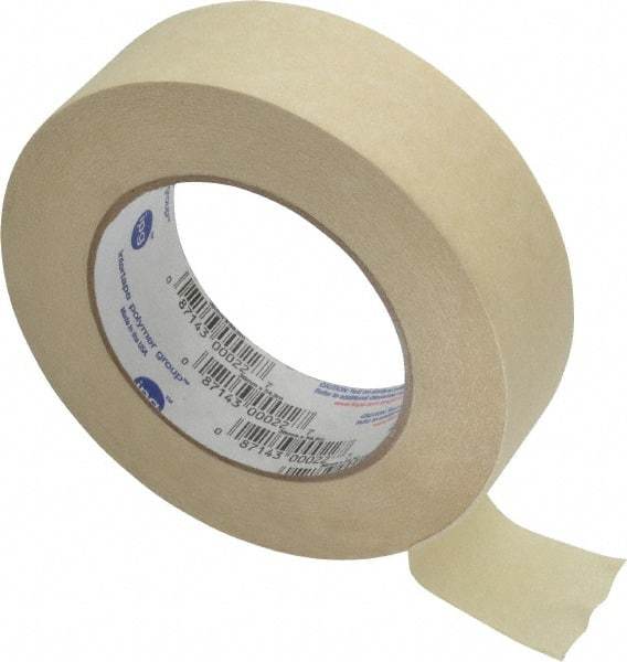 Intertape - 1-1/2" Wide x 60 Yd Long Tan Paper Masking Tape - Series PG505, 5.8 mil Thick, 20 In/Lb Tensile Strength - A1 Tooling