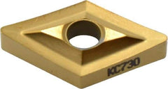 Kennametal - DNMP432 Grade KC730 Carbide Turning Insert - TiN Finish, 55° Diamond, 1/2" Inscr Circle, 3/16" Thick, 1/32" Corner Radius - A1 Tooling