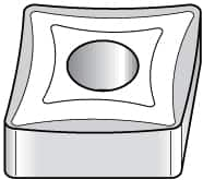 Kennametal - CNMS642 Grade KC5410 Carbide Turning Insert - TiB2 Finish, 80° Diamond, 3/4" Inscr Circle, 1/4" Thick, 1/32" Corner Radius - A1 Tooling