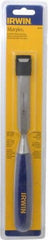 Irwin - 10-3/4" OAL x 3/4" Blade Width Wood Chisel - Polypropylene Handle - A1 Tooling