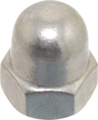 Value Collection - M5x0.8 Metric Coarse, 8mm Width Across Flats, Uncoated, Stainless Steel Acorn Nut - 10mm Overall Height, Austenitic A2, DIN 1587 - A1 Tooling