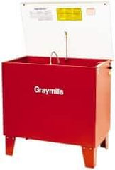 Graymills - Free Standing Solvent-Based Parts Washer - 20 Gal Max Operating Capacity, Steel Tank, 36" (Lid Close)/57" (Lid Open) High x 36" Long x 22" Wide, 115 Input Volts - A1 Tooling