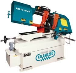 Clausing - 9 x 14-1/2" Max Capacity, Manual Step Pulley Horizontal Bandsaw - 75, 121, 190, 305 SFPM Blade Speed, 230/460 Volts, 45°, 2 hp, 3 Phase - A1 Tooling