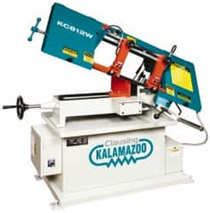 Clausing - 7 x 14" Max Capacity, Manual Step Pulley Horizontal Bandsaw - 59, 96, 155 & 260 SFPM Blade Speed, 110/220 Volts, 45°, 1 hp, 1 Phase - A1 Tooling