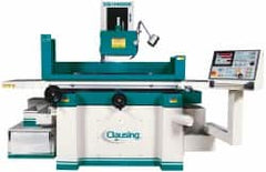 Clausing - 40 Inch Long x 16 Inch Wide Table, 5 to 25m per Min, 3 Phase, Automatic Floor Machine Surface Grinder - 7.5 hp, 1,750 RPM Spindle Speed, 230/460 Volts, 158 Inch Overall Length, 5 Inch Arbor Hole Diameter - A1 Tooling