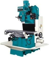 Clausing - 15" Table Width x 60" Table Length, Variable Speed Pulley Control, 3 Phase Knee Milling Machine - NT40 Spindle Taper, 5 hp - A1 Tooling