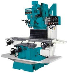 Clausing - 15" Table Width x 60" Table Length, Electronic Variable Speed Control, 3 Phase Knee Milling Machine - NT40 Spindle Taper, 5 hp - A1 Tooling