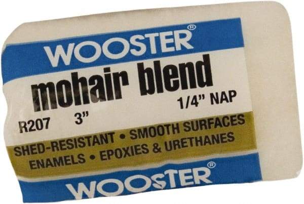 Wooster Brush - 1/4" Nap, 3" Wide Paint Roller Cover - Smooth Texture, Mohair Blend - A1 Tooling