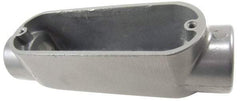 Thomas & Betts - C Body, 2" Trade, IMC, Rigid Aluminum Conduit Body - Oval, 10-3/16" OAL, 69-1/2 cc Capacity, Gray - A1 Tooling