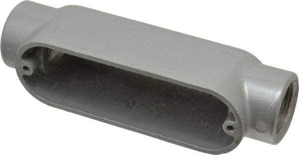 Thomas & Betts - C Body, 3/4" Trade, IMC, Rigid Aluminum Conduit Body - Oval, 5-1/8" OAL, 7.3 cc Capacity, Gray - A1 Tooling