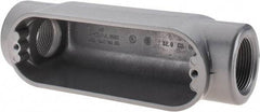 Thomas & Betts - C Body, 1-1/4" Trade, IMC, Rigid Aluminum Conduit Body - Oval, 7-7/8" OAL, 32 cc Capacity, Gray - A1 Tooling