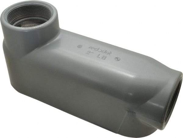 Thomas & Betts - LB Body, 2" Trade, IMC, Rigid Aluminum Conduit Body - Oval, 9-13/16" OAL, 69-1/2 cc Capacity, Gray - A1 Tooling