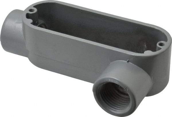 Thomas & Betts - LL Body, 1/2" Trade, IMC, Rigid Aluminum Conduit Body - Oval, 3-1/2" OAL, 4.3 cc Capacity, Gray - A1 Tooling