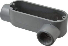 Thomas & Betts - LL Body, 1/2" Trade, IMC, Rigid Aluminum Conduit Body - Oval, 3-1/2" OAL, 4.3 cc Capacity, Gray - A1 Tooling