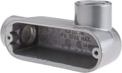 Thomas & Betts - LR Body, 1-1/2" Trade, IMC, Rigid Aluminum Conduit Body - Oval, 6-1/2" OAL, 32 cc Capacity, Gray - A1 Tooling