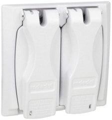 Thomas & Betts - Electrical Outlet Box Zinc Weatherproof Cover - Includes (2) Adapter Plates & Single Receptacle up to 1-9/16" - A1 Tooling