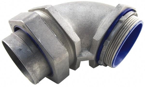 Thomas & Betts - 3-1/2" Trade, Die Cast Zinc Compression Angled FMC & Liquidtight Conduit Connector - Partially Insulated - A1 Tooling