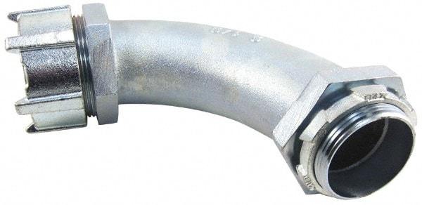 Thomas & Betts - 2-1/2" Trade, Malleable Iron Threaded Angled Liquidtight Conduit Connector - Noninsulated - A1 Tooling